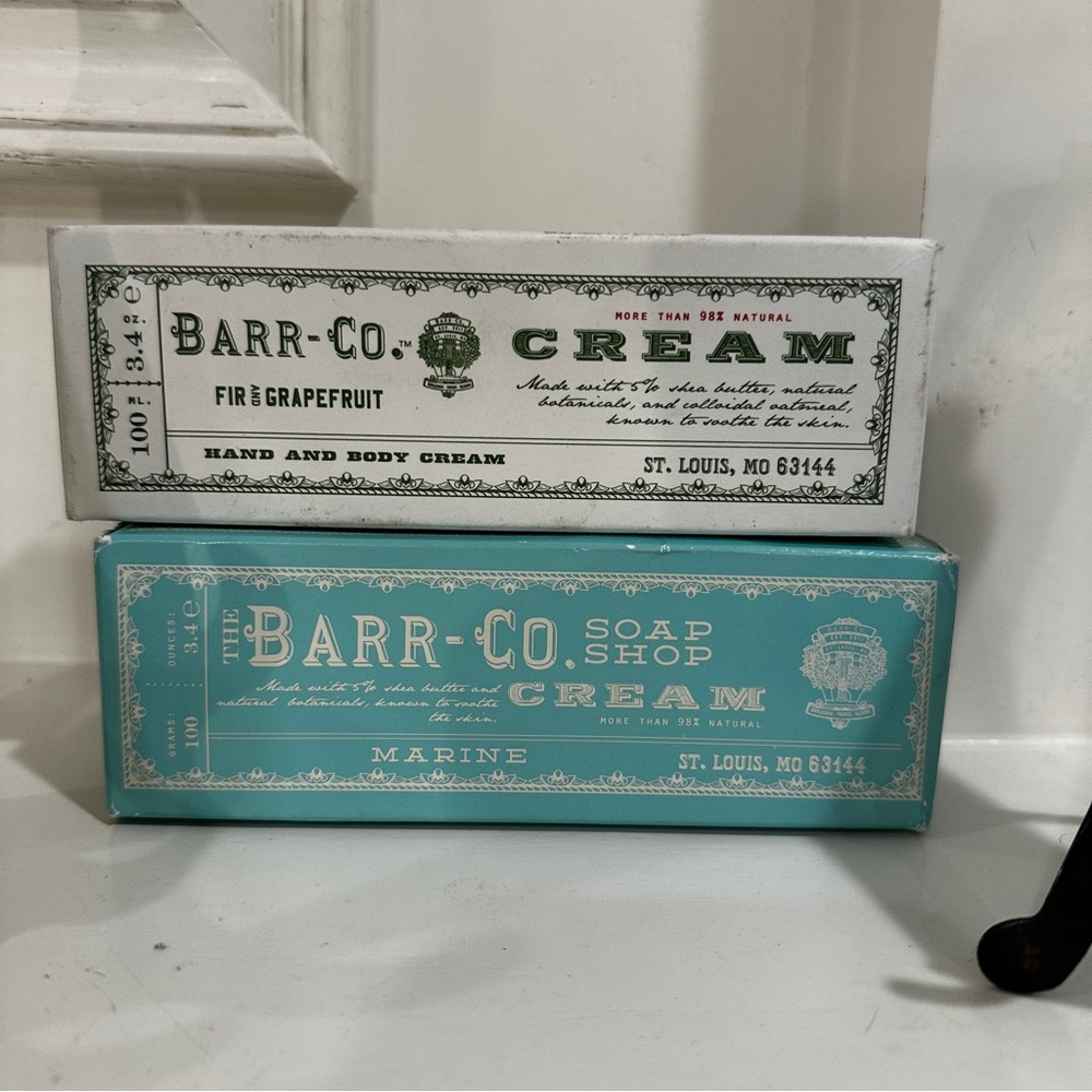Barr-Co Hand Body Cream Set Fir Grapefruit Marine New Sealed Shea Butter